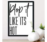 Little Angels Jamboree Plop It Like Its Hot Unframed/Print Only Bathroom Toilet Prints Wall Art Poster Funny Humour Home Pictures Modern Minimal