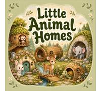 Little Animal Homes: Cute Animals Coloring Book with Cozy Whimsical Homes & Easy Relaxing Coloring Pages for Adults