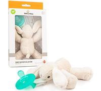 Little Arthur Newborn Dummies 0-6 Months - Plush Pacifier Bunny - Cute Teddy Plush with Detachable Pacifier - Medical Grade Silicone & Orthodontic Baby Dummy Design