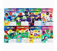 Little Artists Magic Water Book 8 Books Collection Set (Rescue Team, Sea Life Secrets, Unicorn Sparkle, Safari Sounds, Farmyard Fun, Dino Roar, Fairy Friends & Busy Builders)