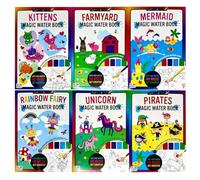 Little Artists Magic Water Book Collection 6 Books Set (Kittens, Farmyard, Mermaid, Rainbow Fairy, Unicorn & Pirates)