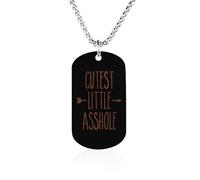 Little Asshole Cutest Men's Pendant Necklace for Women Customizable Jewelry Dog Tag Memorial Necklaces