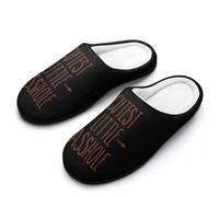 Little Asshole Cutest Mens Winter Warm Slippers Rubber Sole Comfortable Cotton House Shoes For Daily Wear 13-14（46-47）