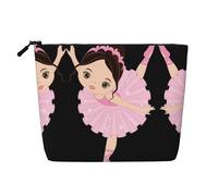 Little Ballerina Dancing Girl Print Makeup Bag, Toiletry Organizer,One Pack for Multiple Daily Uses, Business Trip Companion