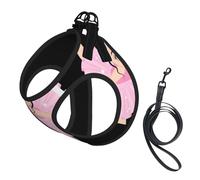 Little Ballerina Dancing Girl Print Pet Supplies Adjustable Step-In Flex Breathable Mesh Dog Harness For Small Medium Dogs, S-L