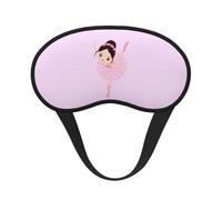 Little Ballerina Dancing Girl Print Unisex Washable Eye Mask Sleeping Light-Blocking Cover for Home Hotel Camping