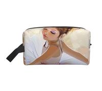Little Ballerina Dancing Girl Printed Makeup Bag Large Travel Cosmetic Bags Waterproof Cosmetic Case Toiletry Bag Organizer for Women Mom Girls