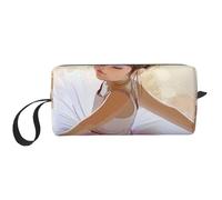 Little Ballerina Dancing Girl Printed Makeup Bag with Handle, Lightweight Portable Cosmetic Organiser for Travel, Gym & Daily Use – Gift for Women Girls