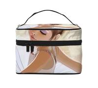 Little Ballerina Dancing Girl Printed Travel Makeup Bag Spacious Portable Cosmetic Organiser with Handle, Large Capacity Toiletry Bag, Gift for Women Girls