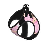 Little Ballerina Dancing Girl Printing Puppy Summer Vest Harness With Reflective,Dog Accessories For Small Medium Large Dogs And Cats