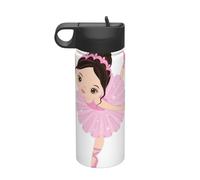 Little Ballerina Dancing Girl Printing The Print 18 Oz Stainless Steel Sports Insulated Kettle with Lid for Adult Men Women