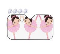 Little Ballerina Dancing Girl Printing Upgrade Car Windshield Sun Shade Protect Car From Sun Rays Heat Damage,Vehicle Accessories