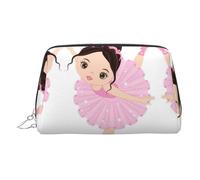Little Ballerina Dancing Girl Toiletry Pouch, Travel-Friendly Makeup Organizer for Makeup Brushes, Lipsticks