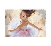 Little Ballerina Dancing Printed Jigsaw Puzzle 14.4x9.8 CM, Rectangular Puzzle Challenging Game for Adults Gifts, Family Fun Decorative Wall Decor