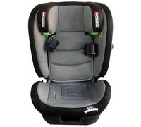 Little Bambino I-Size Kids Car Booster Seat Grey/Black ISOFIX 100 to 150 cm Ages 3 to 12 Adjustable Recline Side Impact Protection with Built in Cup Holder Comfortable Lightweight Design