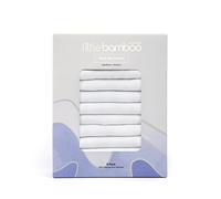 Little Bamboo Muslin Squares Pack, White, 8 Count