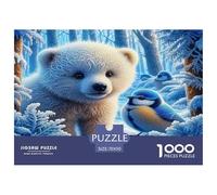 Little Bear And Polar Bear 1000 Pieces Jigsaws for Adults Art Colorful DIY Craft Beautiful Home Decoration Uncover The Puzzle 70x50cm/1000pcs
