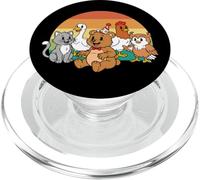 Little Bear Birthday Squad Y2K Animal Party Matching Retro PopSockets PopGrip for MagSafe