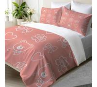 Little Bear Duvet Cover Set Soft Microfiber Bedding Set