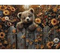 Little Bear Flower Puzzle - 3000 Piece Jigsaw Puzzles for Adults - The Back Features Printed Letter Guides - and The Pieces fit Together Snugly - Wooden Puzzles for Adults 48.0 X 31.9 Inch s7h-549
