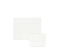 Little Bear heart-embroidered cotton sheet set (set of two)) - White One Size