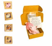 Little Bear In Box,Handmade Mini Plush Bear In Box,Inspirational Worry Bears With Message Card,Thoughtful Desk Accessories,Heartwarming Gift For Birthdays,Holidays,Anniversaries (Pink)