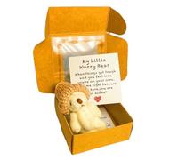 Little Bear in Box,Stuffed Bears Plush - Handmade Toy Animal with Inspirational Card Little for Graduation Mother Toddler Baby Shower Christmas Care Valentine's Day