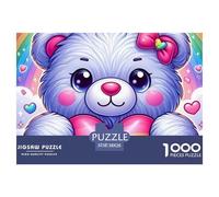 Little Bear Jigsaw Puzzles ColourfulAnimal Panda Fun, Challenging & Brainteasing 1000 Pc Adults Jigsaw Puzzle 100% Recycled Cardboard Jigsaw 1000 Piece,Jigsaw Puzzle 1000 Pieces for Adult Cha