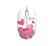 (Little Bear) M101 Ergonomics Wireless Mouse Cute Optical Cartoon Computer Silent Mice With USB Receiver for Laptop Kid Girl Gift Macbook