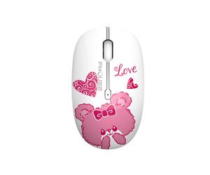(Little Bear) M101 Ergonomics Wireless Mouse Cute Optical Cartoon Computer Silent Mice With USB Receiver for Laptop Kid Girl Gift Macbook