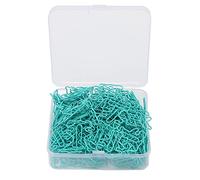 Little Bear Paper Clip Cute Animal Shaped File Note Page Marker Clips for Office Study School Organization Plastic Coated Wire 160 Pieces Blue