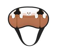 Little Bear Pocket Premium Eye Mask â€“ Soft Satin Sleep Mask with Full-Print Front Design, 100% Polyester Shade Eye Cover for Travel, Meditation, Yoga & Night Rest