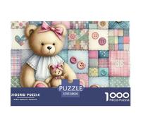 Little Bear Puzzles 1000 Pieces for Adults Jigsaw Puzzles for AdultsAnimal Panda 1000 Piece Puzzle Classic Educational Games Beautiful Decoration Puzzle100% Recvcled Cardboard & Brainteasi