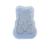 Little Bear Shape Keychain Silicone Mold with Hole Keyring Pendant Mold Valentine ' s Day Birthday Gift Jewelry Pendant