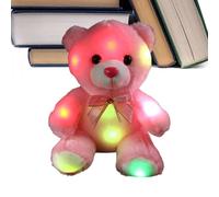 Little Bear Stuffed Animal,LED Light-Up Cute Bedroom Decor - Cute Stuffed Bear Toys for Kids - for Boys Girls Family Travel Camping Playtime Bedtime Birthday Holiday Christmas
