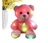 Little Bear Stuffed Animal - Soft Huggable LED Doll Home Decor,Cute Stuffed Bear Toys for Kids | for Boys Girls Family Travel Camping Playtime Bedtime Birthday Holiday Christmas