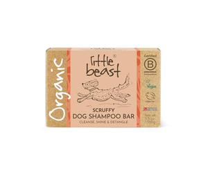 Little Beast Scruffy Dog Shampoo Bar | Detangling Dog Shampoo with Marshmallow Root Oil, Pink Clay & Shea Butter | Vegan, Cruelty-Free, No SLS or Parabens | 100g