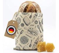 Little bee Fresh Bio-Bienenwachstuch XL Brotbeutel 29x40 cm aus Deutschland - hält Lebensmittel natürlich, schön & plastikfrei frisch! Handgemacht aus Bio-Rohstoffen (XL Brotbeutel)