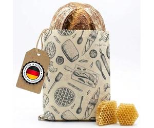 Little bee Fresh Bio-Bienenwachstuch XL Brotbeutel 29x40 cm aus Deutschland - hält Lebensmittel natürlich, schön & plastikfrei frisch! Handgemacht aus Bio-Rohstoffen (XL Brotbeutel)