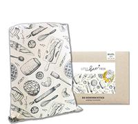 little bee fresh Organic Beeswax Cloth Large Bread Bag 25 x 32 cm - Reusable, Plastic-Free, Antibacterial, Long-Lasting Freshness, Durable