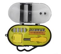 Little Bee Shaped Tool Kit for Home Repair Projects with 8 Screwdriver Bits 4 Sockets and Measuring Tape Carbon Steel Build Compact Storage Design