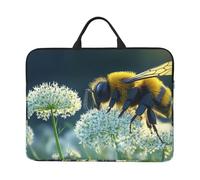 Little Bees Collecting Honey Notebook Carrying Case With Handle Laptop 14 Inch Computer Sleeve For Women Men Padded Cover Laptop Bag