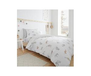 Little Bianca Zoo Animals 100% Cotton Duvet Set Print