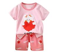 Little Big Boys Sets Hawaiian Shirt Short Comfortable Set for Kids Sleeve Graphic tee Animal Print Summer Outfits Boys' Loose Gifts Pink
