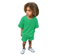 Little Big Boys Sets Kids Colour Blocked Outfit Dinosaur Monster Print top t-Shirt Matching Bottoms Animal Summer Outfits Beach Vacation Casual Suit Birthday Party Dark Green