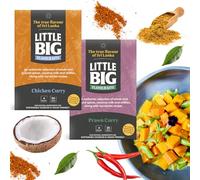 Little Big Flavour Kits Island Stars Curry Kit Box Easy & Quick to Make Contains Chicken, Mixed Vegetables and Prawn Curry Kit 100% Natural, Vegan Friendly & Gluten Free (3 Kits) Serves 12