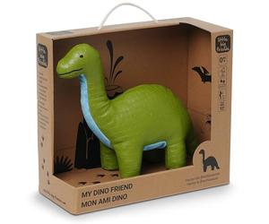 Little Big Friends Dino Friends | Stimulate the Senses with Colors, Textures & a Tinkling Bell | Vegan Leather | Easy to Clean | Hector the Brachiosaurus