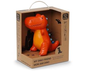 Little Big Friends Dino Friends | Stimulate the Senses with Colors, Textures & a Tinkling Bell | Vegan Leather | Easy to Clean | Rex the Tyrannosaurus