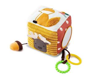 Little Big Friends Soft Activity Cube | Developmental Toy | Encourages Hand-Eye Coordination and Motor Skills | Forest