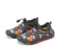 Little Big Kids Water Shoes Girls Boys Swim Beach Shoes Quick-Drying Breathable Non-Slip Aqua Footwear Dark Grey 1.5 UK
